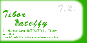 tibor mateffy business card